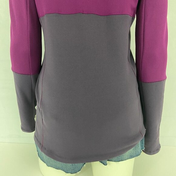 The North Face Women’s Tagen 1/4 Zip Fleece Sweater Purple & Gray Size S-P NWT - Picture 9 of 12